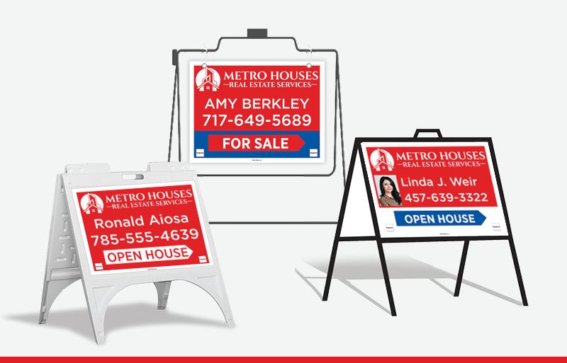 Metro Houses Real Estate Services Real Estate Signs - MHRS Approved Vendor Signs for Realtors | BestPrintBuy.com