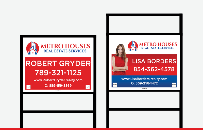 Metro Houses Real Estate Services Real Estate Signs - MHRS Approved Vendor Signs for Realtors | BestPrintBuy.com