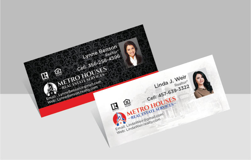 Metro Houses Real Estate Services Real Estate Mini Business Cards - MHRS Approved Vendor Unique Business Cards on 16 Pt Stock for Realtors | BestPrintBuy.com