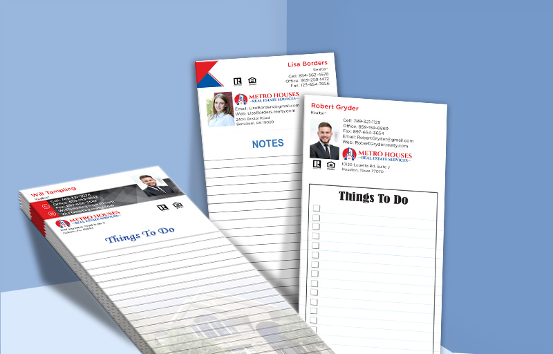 Metro Houses Real Estate Services Real Estate Personalized Notepads | BestPrintBuy.com