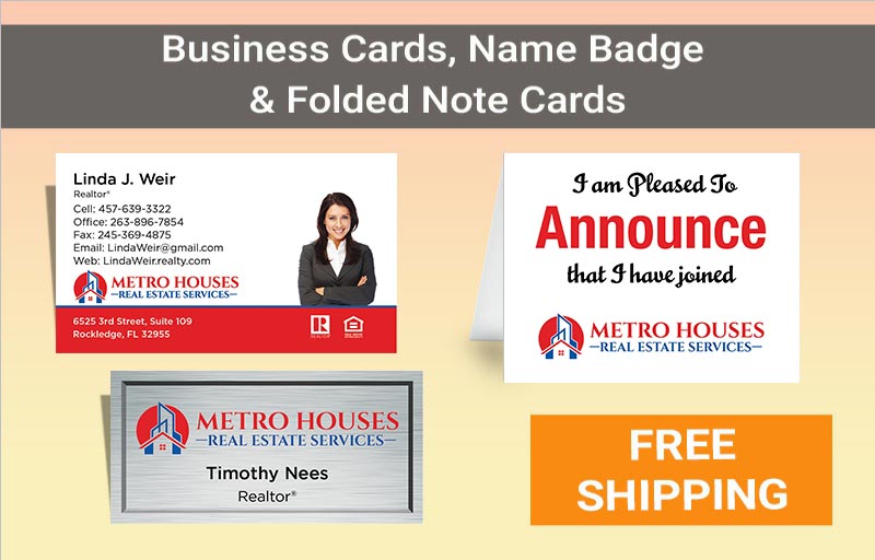 Metro Houses Real Estate Services Real Estate BC Agent Package - Metro Houses Real Estate Services approved vendor personalized business cards| BestPrintBuy.com