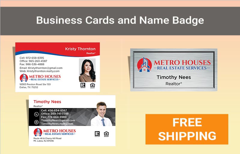 Metro Houses Real Estate Services Real Estate Silver Agent Package - Metro Houses Real Estate Services approved vendor personalized business cards, letterhead, envelopes and note cards | BestPrintBuy.com