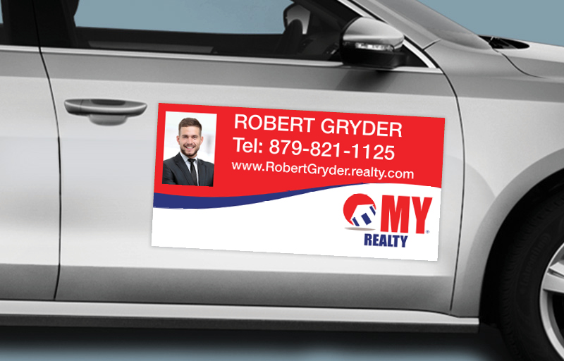 My Realty Real Estate 12 x 24 with Photo Car Magnets - Custom car magnets for realtors | BestPrintBuy.com