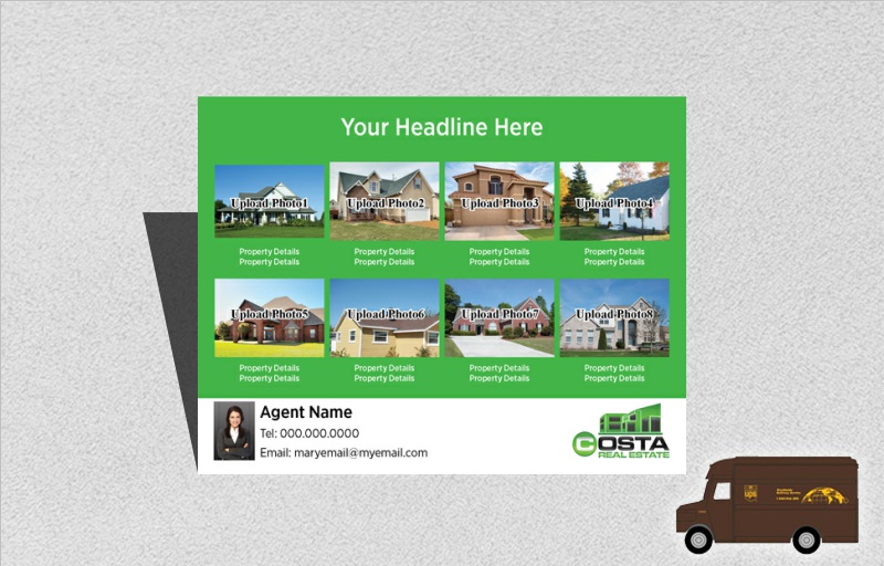 Costa Real Estate Postcards (Delivered to you) - Costa Real Estate postcard templates | BestPrintBuy.com