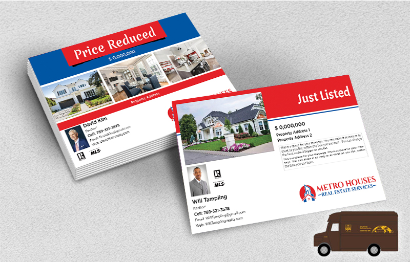 Metro Houses Real Estate Services Real Estate Postcards (Delivered to you) - Metro Houses Real Estate Services  postcard templates | BestPrintBuy.com