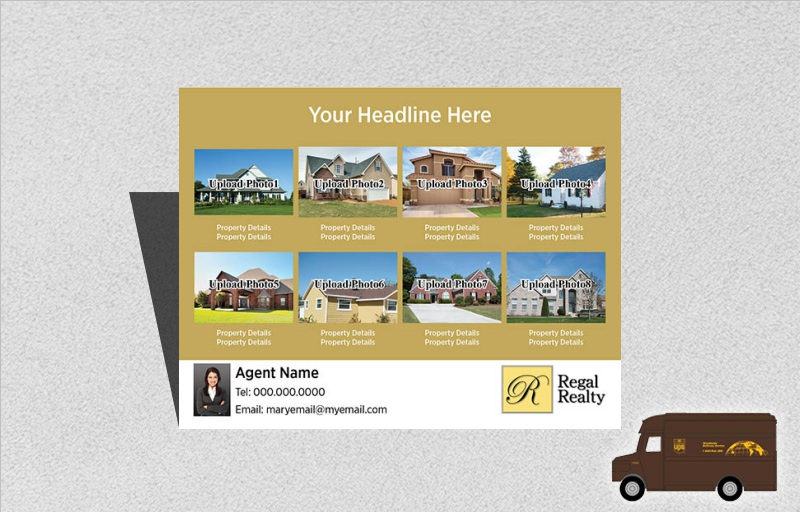 Regal Realty Real Estate Postcards (Delivered to you) - Regal Realty postcard templates | BestPrintBuy.com