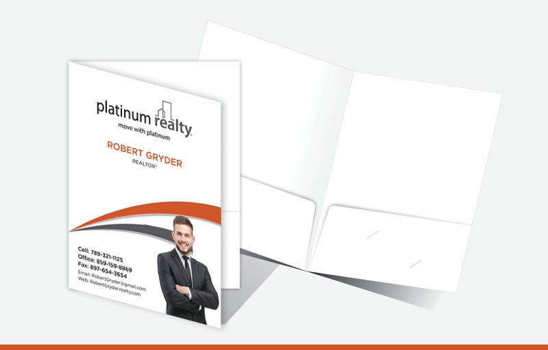 Platinum Realty Econo Presentation Folders - custom folders | BestPrintBuy.com