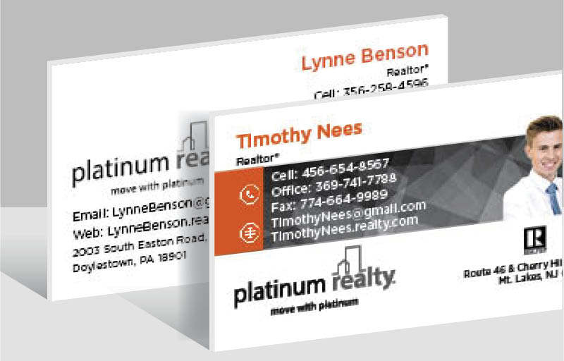 Platinum Realty Real Estate Ultra Thick Business Cards - Thick Stock & Matte Finish Business Cards for Realtors | BestPrintBuy.com