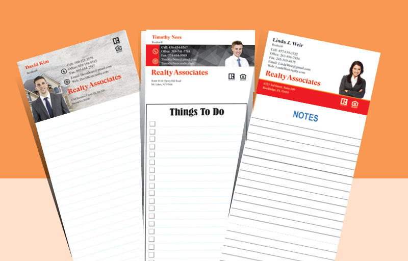 Realty Associates Silhouette Notepads - Realty Associates approved vendor personalized realtor marketing materials | BestPrintBuy.com