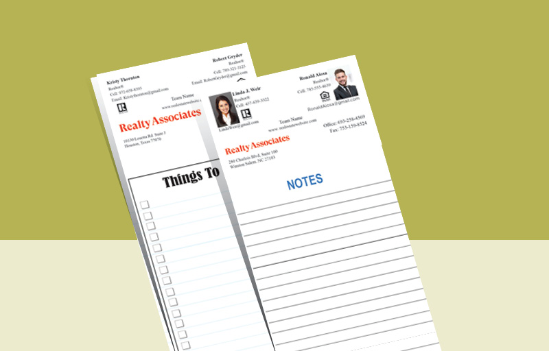 Realty Associates Team Notepads - Realty Associates approved vendor personalized realtor marketing materials | BestPrintBuy.com