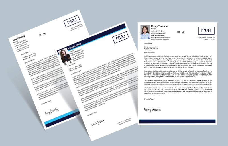 Real Real Estate Letterheads - Custom Letterhead Stationery for Realtors | BestPrintBuy.com