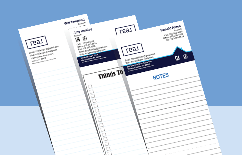 Real Notepads Without Photo - Real approved vendor personalized realtor marketing materials | BestPrintBuy.com