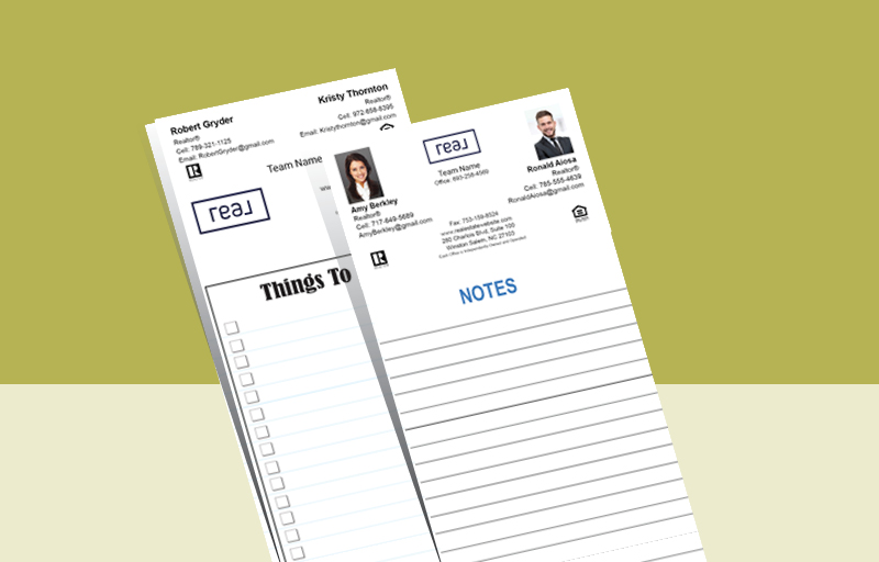 Real Team Notepads - Real approved vendor personalized realtor marketing materials | BestPrintBuy.com