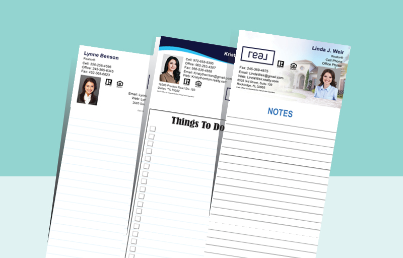 Real Notepads With Photo - Real approved vendor personalized realtor marketing materials | BestPrintBuy.com