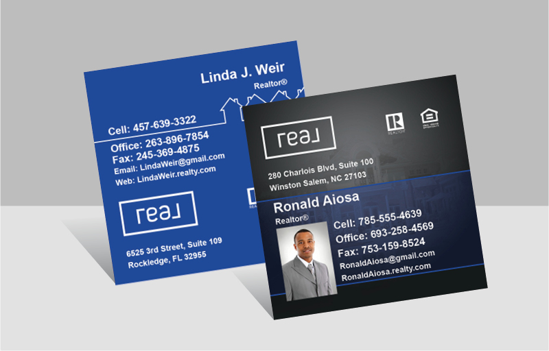 Real Real Estate Square Business Cards - Modern Business Cards for Realtors | BestPrintBuy.com