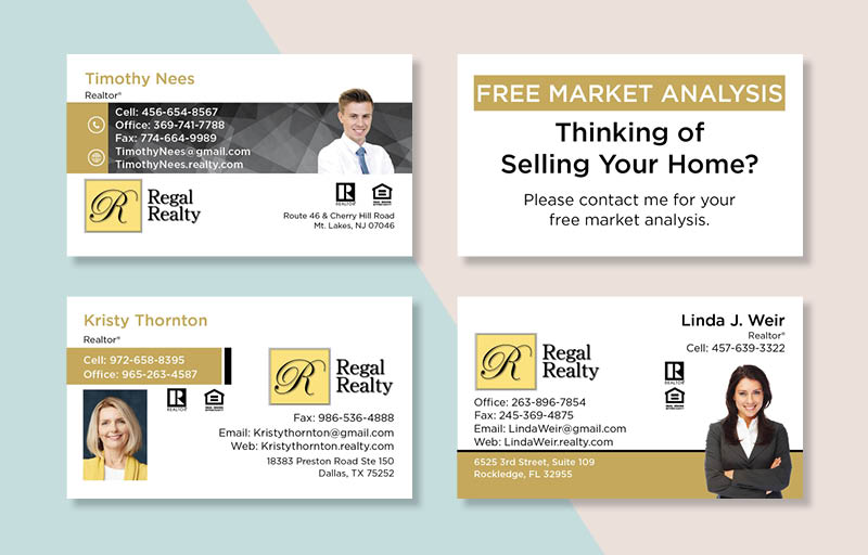 Regal Realty Real Estate Business Card Magnets - magnets with photo and contact info | BestPrintBuy.com