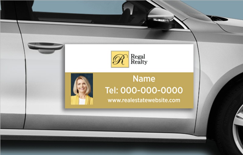 Regal Realty Real Estate 12 x 24 with Photo Car Magnets - Custom car magnets for realtors | BestPrintBuy.com