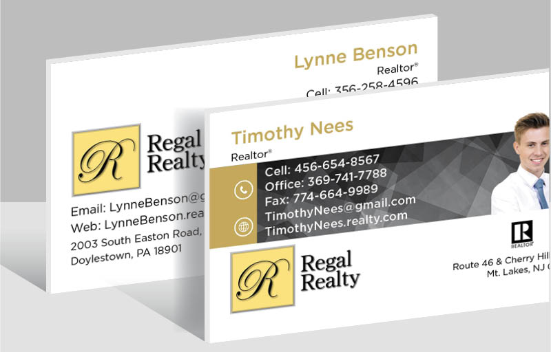 Regal Realty Real Estate Ultra Thick Business Cards - Thick Stock & Matte Finish Business Cards for Realtors | BestPrintBuy.com