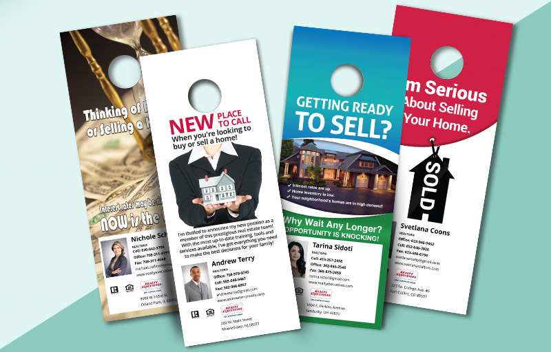 Realty Executives One-Sided Door Hangers: Marketing/Farming - Realty Executives Gloss Door Knockers for Realtors | BestPrintBuy.com