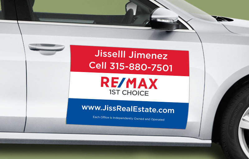 RE/MAX Real Estate 12 x 18 without Photo Car Magnets - RE/MAX  custom car magnets for realtors | BestPrintBuy.com
