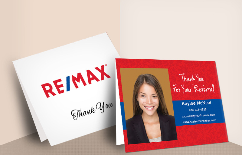 RE/MAX Real Estate Folded Note Cards - RE/MAX  thank you cards stationery | BestPrintBuy.com