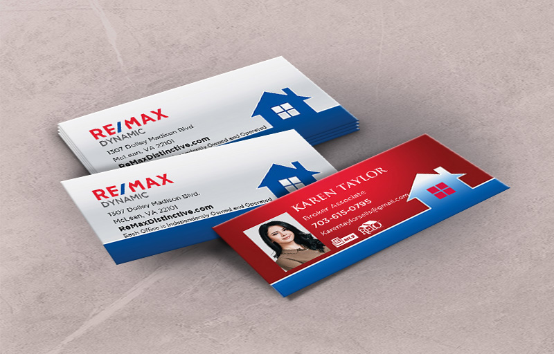 RE/MAX Real Estate Matching Two Sided Mini Business Cards - RE/MAX - Slim, Half Size Business Cards for Realtors | BestPrintBuy.com