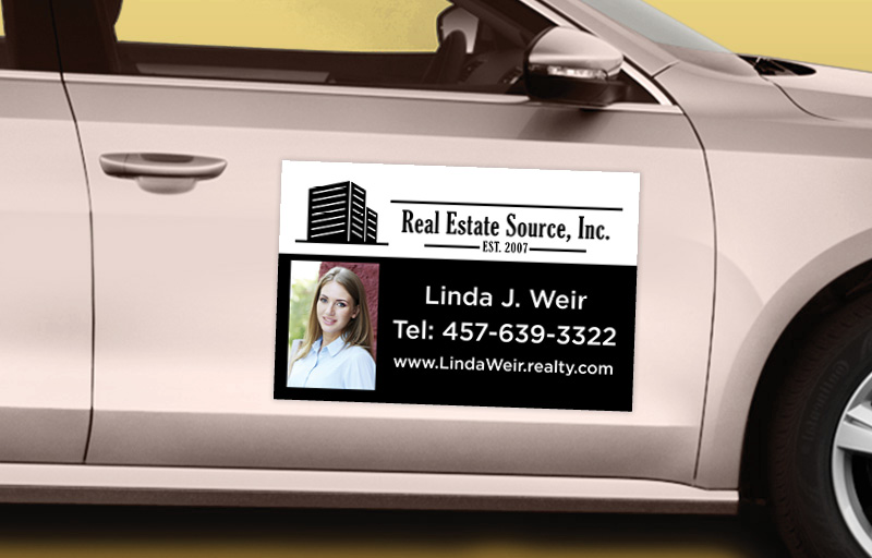 Real Estate Source Inc Real Estate 12 x 18 with Photo Car Magnets - Custom car magnets for realtors | BestPrintBuy.com