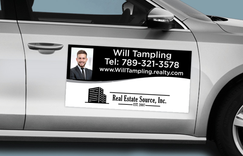 Real Estate Source Inc Real Estate 12 x 24 with Photo Car Magnets - Custom car magnets for realtors | BestPrintBuy.com