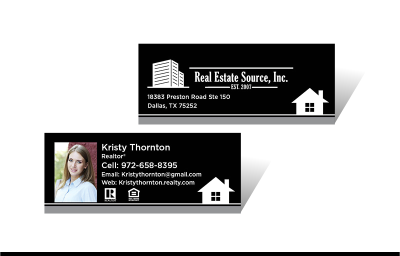 Real Estate Source Inc Real Estate Matching Two Sided Mini Business Cards - Real Estate Source Inc - Slim, Half Size Business Cards for Realtors | BestPrintBuy.com