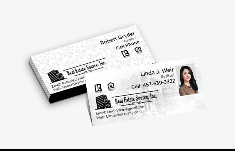 Real Estate Source Inc Real Estate Mini Business Cards With Photo - Real Estate Source Inc - Slim, Half Size Business Cards for Realtors | BestPrintBuy.com