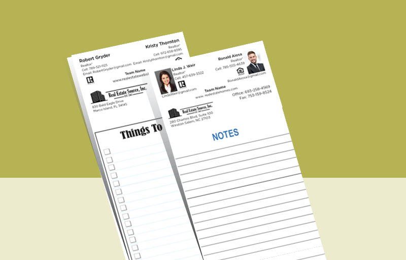 Real Estate Source Inc Team Notepads - Real Estate Source Inc approved vendor personalized realtor marketing materials | BestPrintBuy.com