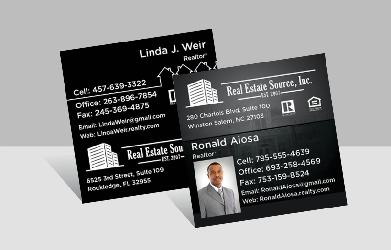 Real Estate Source Inc Real Estate Square Business Cards - Modern Business Cards for Realtors | BestPrintBuy.com