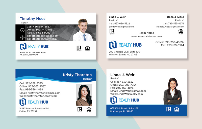 Realty Hub Real Estate Business Card Magnets - magnets with photo and contact info | BestPrintBuy.com