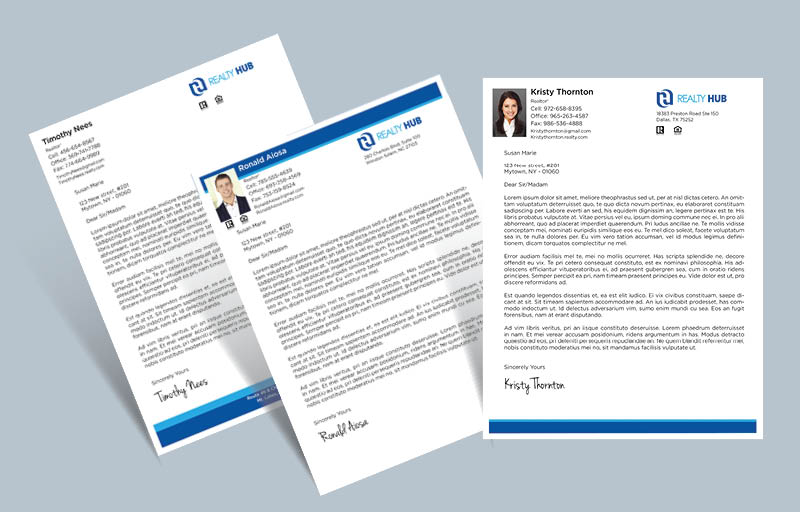 Realty Hub Real Estate Letterheads - Custom Letterhead Stationery for Realtors | BestPrintBuy.com