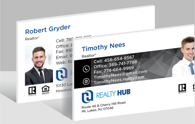 Realty Hub Real Estate Ultra Thick Business Cards - Thick Stock & Matte Finish Business Cards for Realtors | BestPrintBuy.com