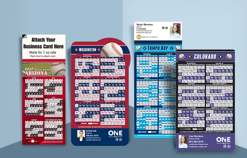 Realty One Group Real Estate Baseball Schedules - Realty One Group approved vendor custom sports schedule magnets | BestPrintBuy.com