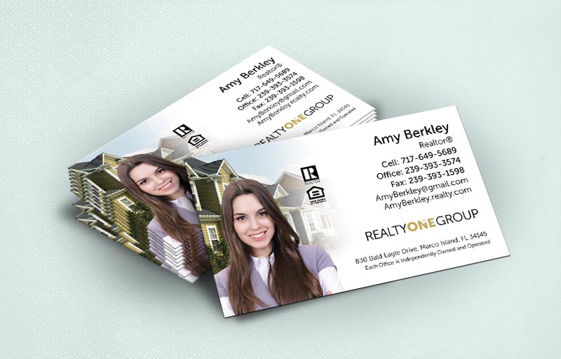 Realty One Group Real Estate Ultra Thick Business Cards With Silhouette Photo - Realty One Group  - Luxury, Thick Stock Business Cards with a Matte Finish for Realtors | BestPrintBuy.com