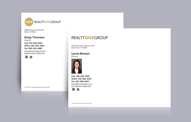 Realty One Group Real Estate Agent Envelopes - 10 X 13 - Realty One Group  Custom 10 x 13 document envelopes for Realtors, real estate agent envelopes | BestPrintBuy.com