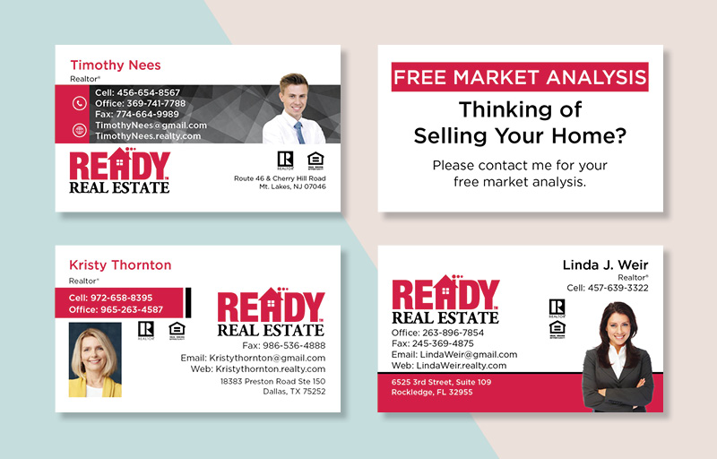 Ready Real Estate Real Estate Business Card Magnets - magnets with photo and contact info | BestPrintBuy.com