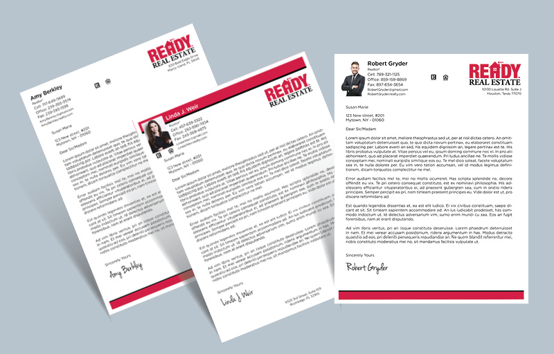 Ready Real Estate Real Estate Letterheads - Custom Letterhead Stationery for Realtors | BestPrintBuy.com