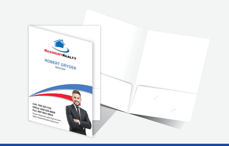 Resident Realty Real Estate Econo Presentation Folders - custom folders | BestPrintBuy.com