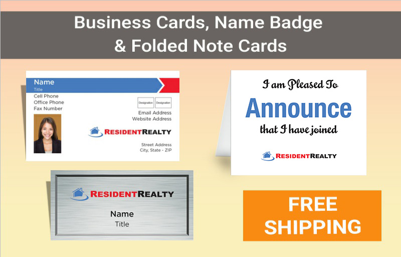 Resident Realty Real Estate BC Agent Package - Resident Realty approved vendor personalized business cards| BestPrintBuy.com