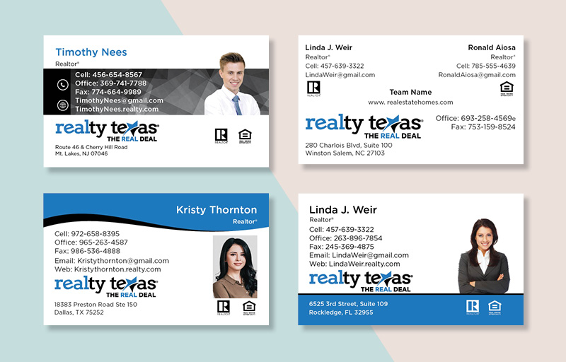 Realty Texas Real Estate Business Card Magnets - magnets with photo and contact info | BestPrintBuy.com