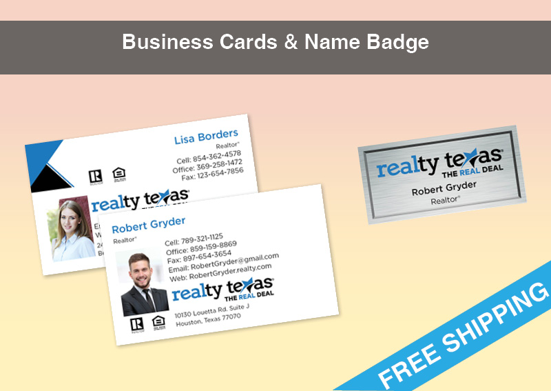 Realty Texas Real Estate Silver Agent Package - Realty Texas approved vendor personalized business cards, letterhead, envelopes and note cards | BestPrintBuy.com