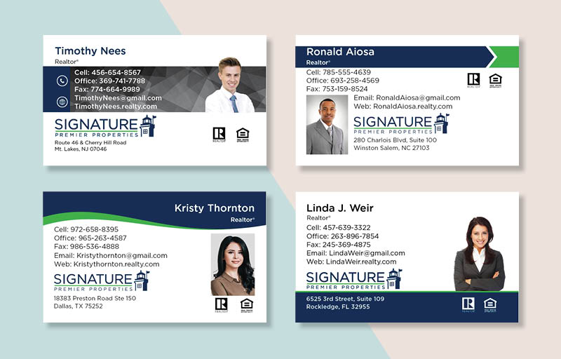 Signature Premier Properties Real Estate Business Card Magnets - magnets with photo and contact info | BestPrintBuy.com