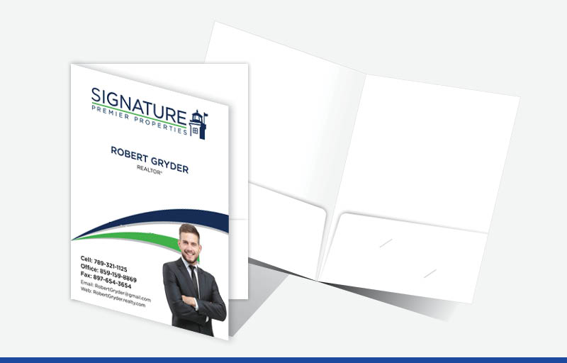 Signature Premier Properties Econo Presentation Folders - custom folders | BestPrintBuy.com