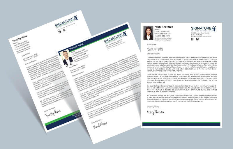 Signature Premier Properties Real Estate Letterheads - Custom Letterhead Stationery for Realtors | BestPrintBuy.com