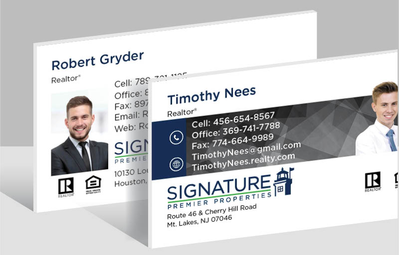 Signature Premier Properties Real Estate Ultra Thick Business Cards - Thick Stock & Matte Finish Business Cards for Realtors | BestPrintBuy.com