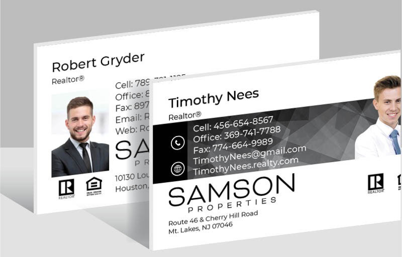 Samson Properties Real Estate Ultra Thick Business Cards - Thick Stock & Matte Finish Business Cards for Realtors | BestPrintBuy.com