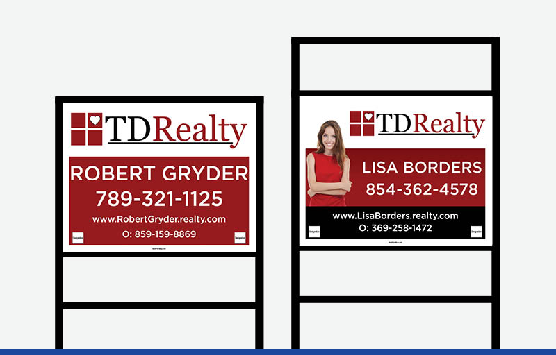 TDRealty Real Estate Signs - TDR Approved Vendor Signs for Realtors | BestPrintBuy.com